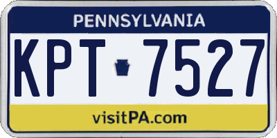 PA license plate KPT7527