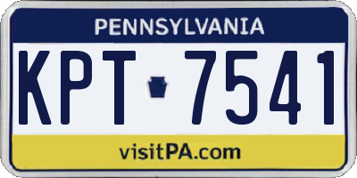 PA license plate KPT7541