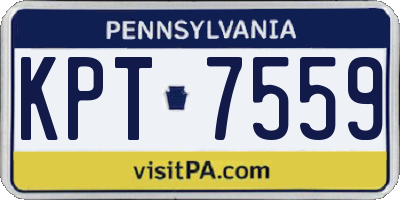 PA license plate KPT7559