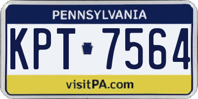 PA license plate KPT7564