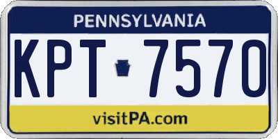 PA license plate KPT7570