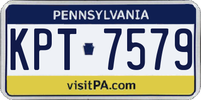 PA license plate KPT7579