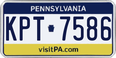 PA license plate KPT7586