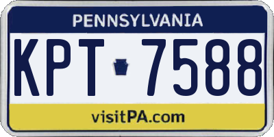 PA license plate KPT7588
