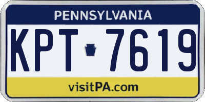 PA license plate KPT7619