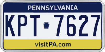 PA license plate KPT7627