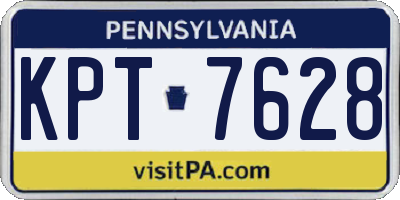 PA license plate KPT7628