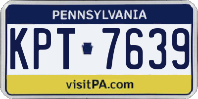 PA license plate KPT7639