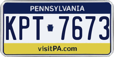 PA license plate KPT7673