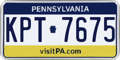 PA license plate KPT7675