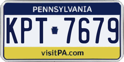 PA license plate KPT7679