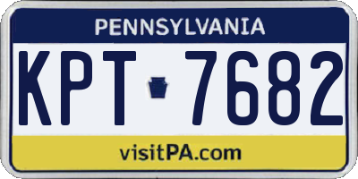 PA license plate KPT7682