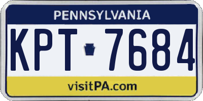 PA license plate KPT7684