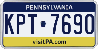 PA license plate KPT7690