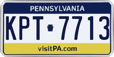 PA license plate KPT7713