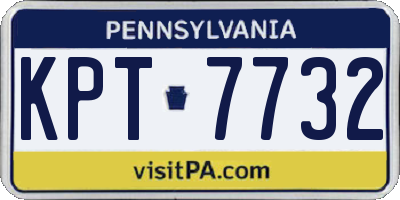 PA license plate KPT7732