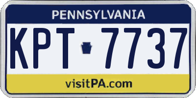 PA license plate KPT7737