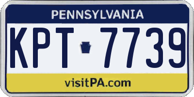 PA license plate KPT7739
