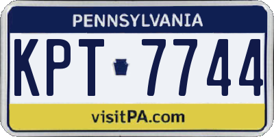 PA license plate KPT7744
