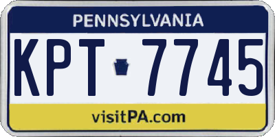 PA license plate KPT7745