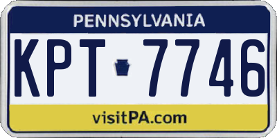 PA license plate KPT7746
