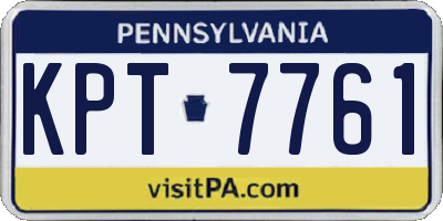 PA license plate KPT7761