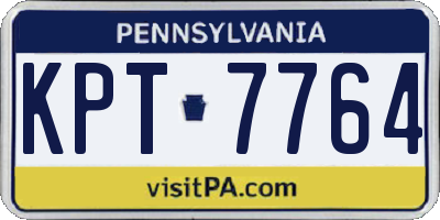 PA license plate KPT7764