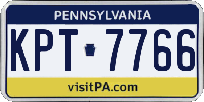 PA license plate KPT7766