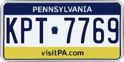 PA license plate KPT7769
