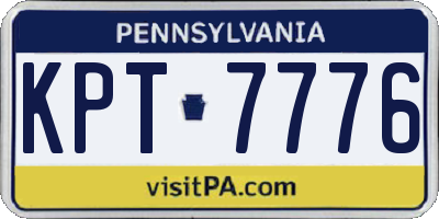 PA license plate KPT7776