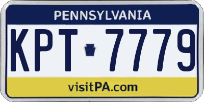 PA license plate KPT7779