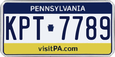 PA license plate KPT7789