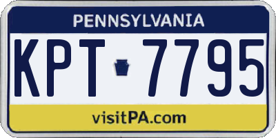 PA license plate KPT7795