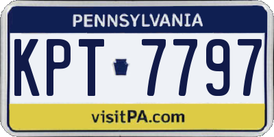 PA license plate KPT7797