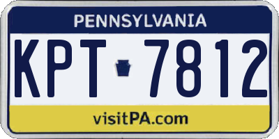 PA license plate KPT7812