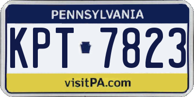 PA license plate KPT7823