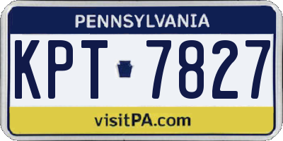 PA license plate KPT7827