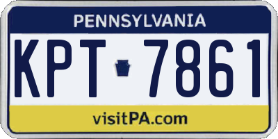 PA license plate KPT7861
