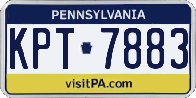 PA license plate KPT7883
