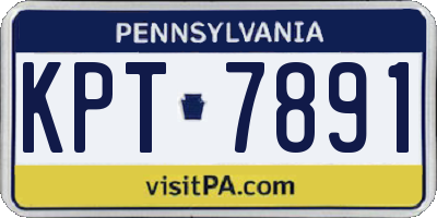 PA license plate KPT7891