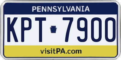 PA license plate KPT7900
