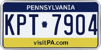 PA license plate KPT7904
