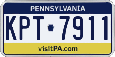 PA license plate KPT7911
