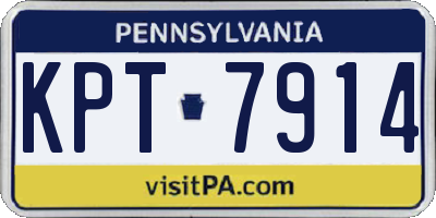 PA license plate KPT7914