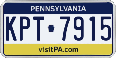 PA license plate KPT7915