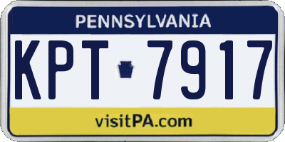 PA license plate KPT7917