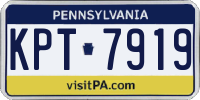 PA license plate KPT7919