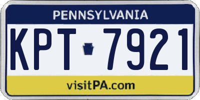 PA license plate KPT7921