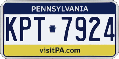 PA license plate KPT7924
