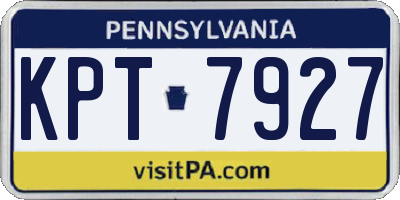 PA license plate KPT7927